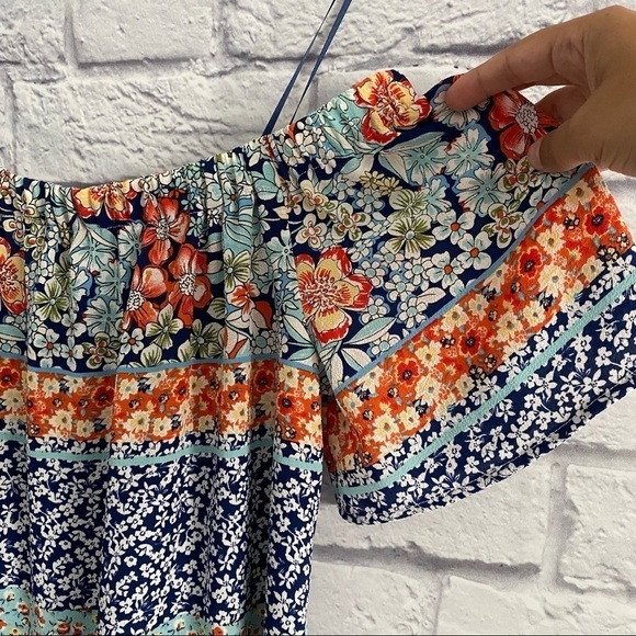 Charles Henry Multicolor Floral Off The Shoulder Dress Size XS - Picture 3 of 6